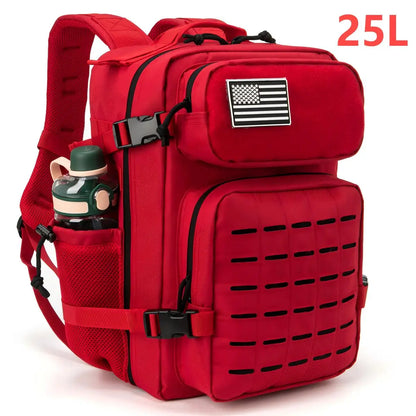25L/45L Tactical Backpack for Men and Women Outdoor Survival Bug Out Bag Small School Rucksack Hking with Bottle Holder