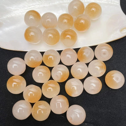 50Pcs 8mm Dual Color Glass Spacer Beads Set For Jewelry - Smarsty