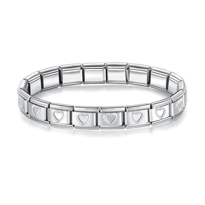 Italian Charm Stainless Steel Elastic Link Bracelet - Smarsty