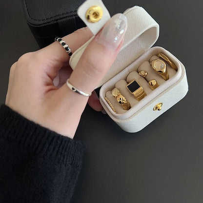 Mini Portable Leather Jewelry Storage Bag for Travel - Smarsty