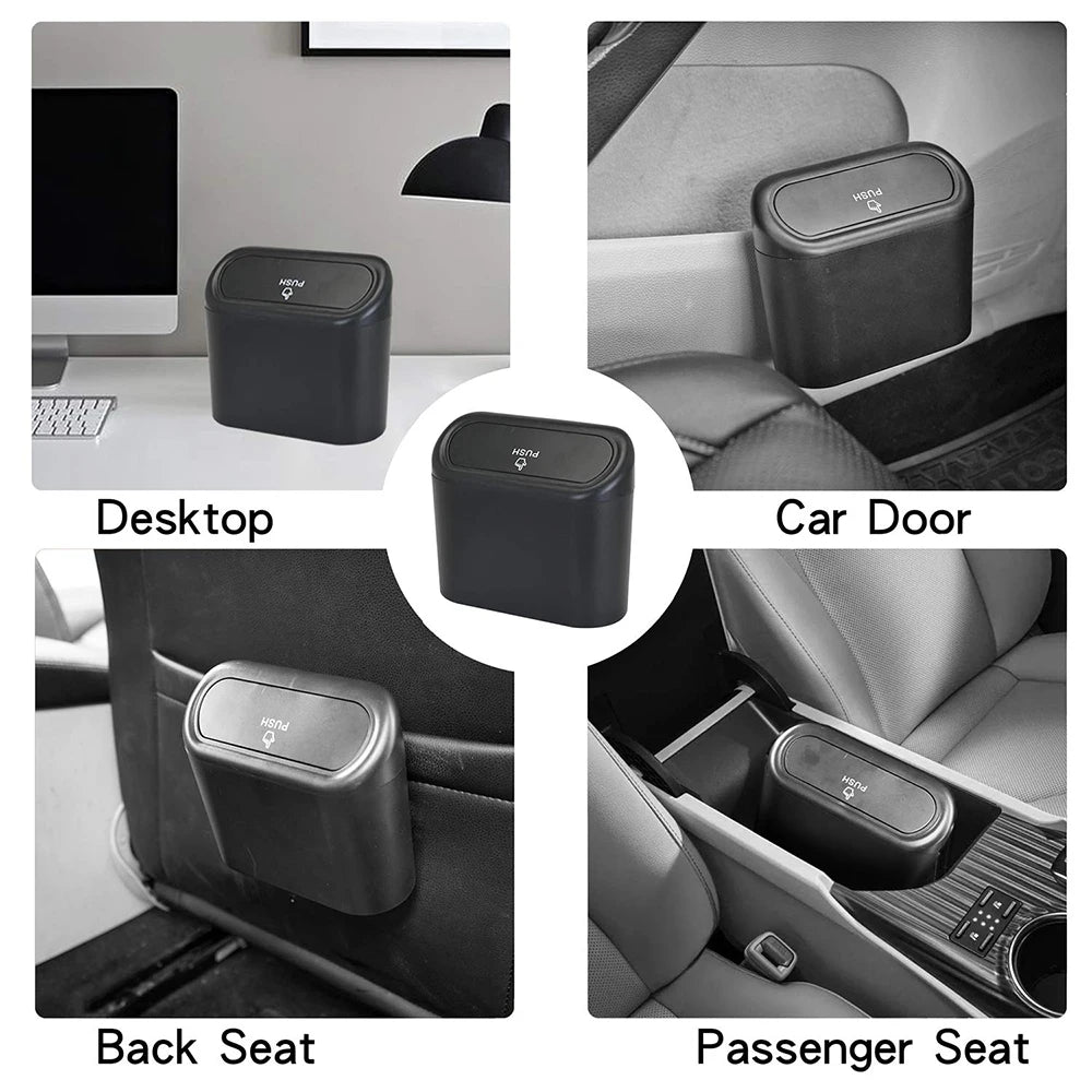 Portable Hanging Car Trash Can With Lid For Car Use - Smarsty