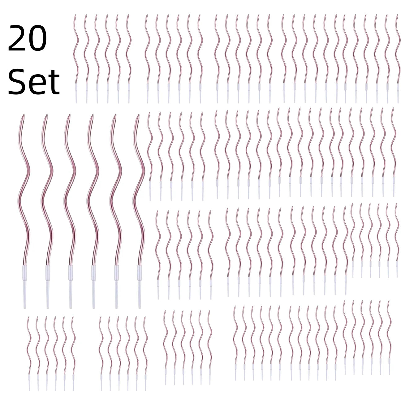 6/12/48pcs/1case Birthday Candles Spiral Cake Candles  Long Thin Cake Candles For Wedding Party And Cake Decoration - Smarsty
