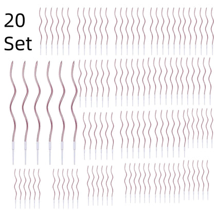6/12/48pcs/1case Birthday Candles Spiral Cake Candles  Long Thin Cake Candles For Wedding Party And Cake Decoration - Smarsty
