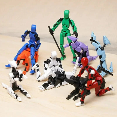 DIY Luminous T13 Multi-Jointed Movable Shapeshift Robot 3D Printed Mannequin Lucky robot and dog Action Figures Toys kids Gifts - Smarsty