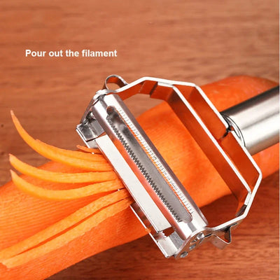 Stainless Steel Peeler Fruit Vegetable Multifunction Grater Julienne Peeler Slice Melon Potato Carrot Cucumber Home Kitchen Tool by Smarsty