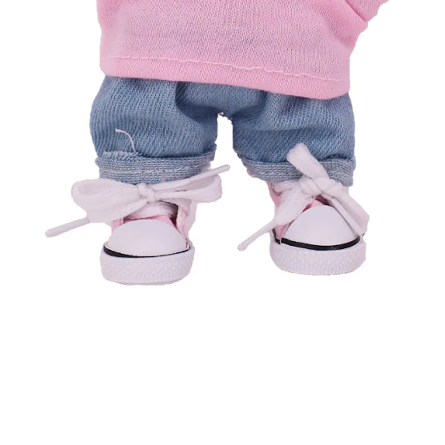 3.8cm Doll Shoes For labubu 17cm Plush Doll Clothes Accessories Girl's Toys ,Christmas Festival Birthday Gift