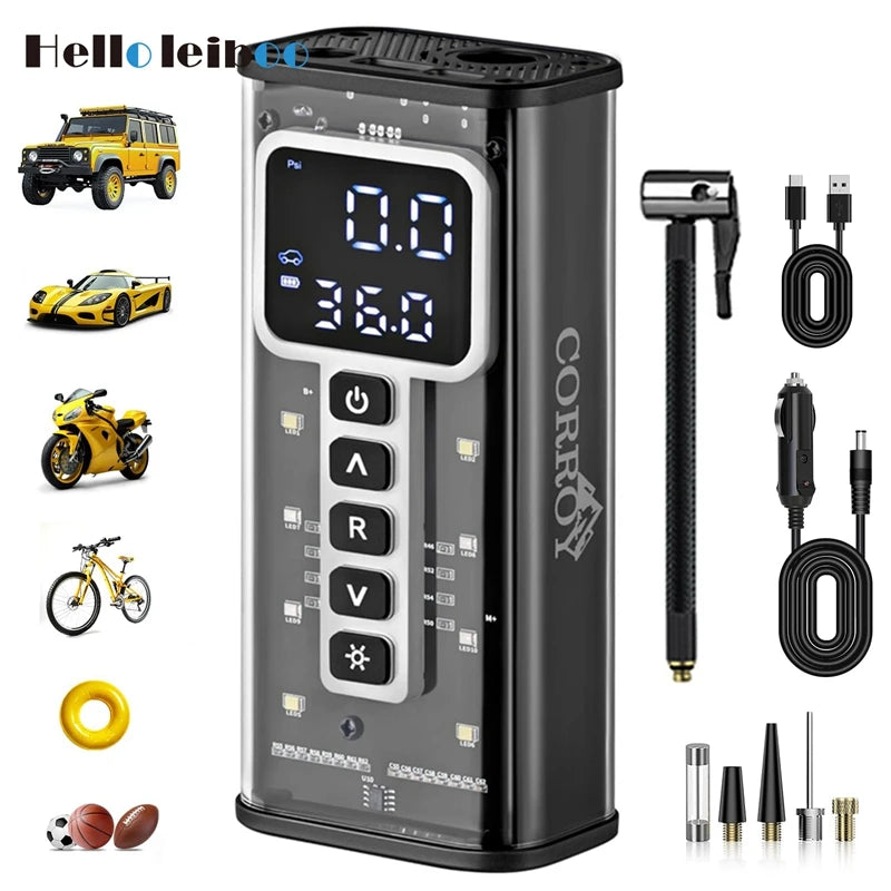 Portable Tire Inflator Air Compressor 6000mAh Battery - Smarsty
