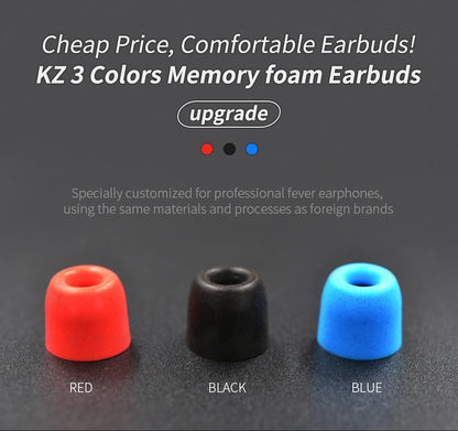 KZ Memory Foam Ear Tips for Ultimate Comfort and Noise Isolation - Smarsty