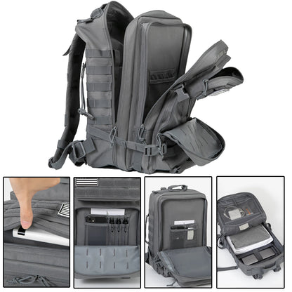 45L Tactical Backpack Molle for survival Assault Pack CCW 3 Day survival Bag Hiking Treeking Rucksack heavy duty backpack - Smarsty