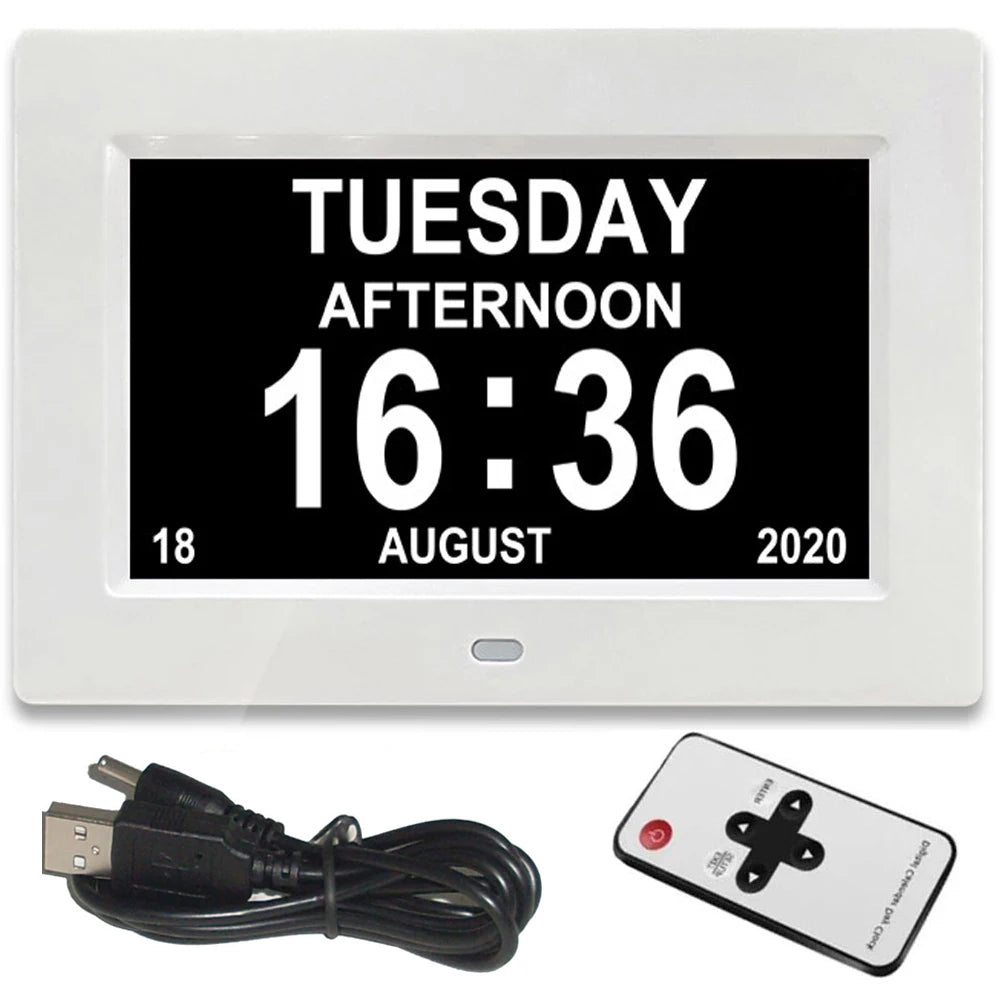 Digital LED Calendar Clock with 12 Alarms and Multi-Language Display - Smarsty