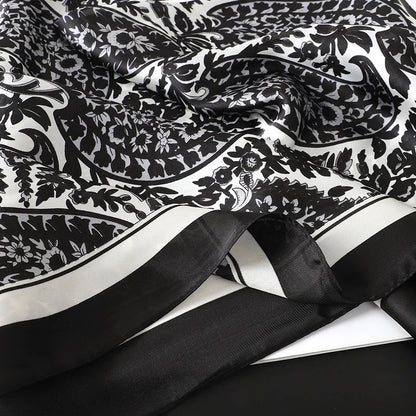 Silk Square Scarf for Women Summer Head Wrap - Smarsty