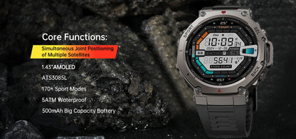 T-Rex 3 GPS Smart Watch with Altimeter and Waterproof Design - Smarsty