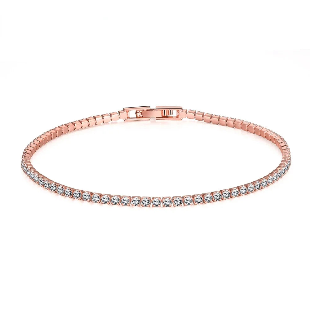 Genuine Sterling Silver Tennis Bracelet with Zirconia - Smarsty