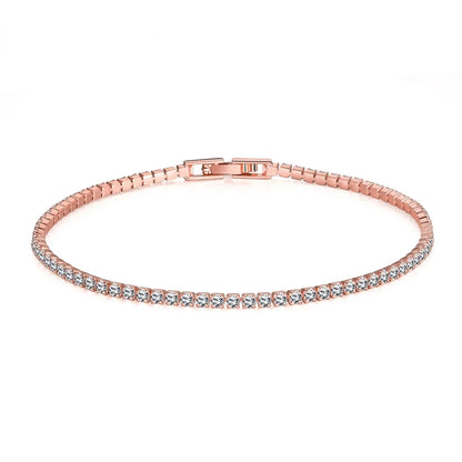 Genuine Sterling Silver Tennis Bracelet with Zirconia - Smarsty