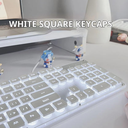 Silent All Metal 104 Key Keyboard For Office And Gaming
