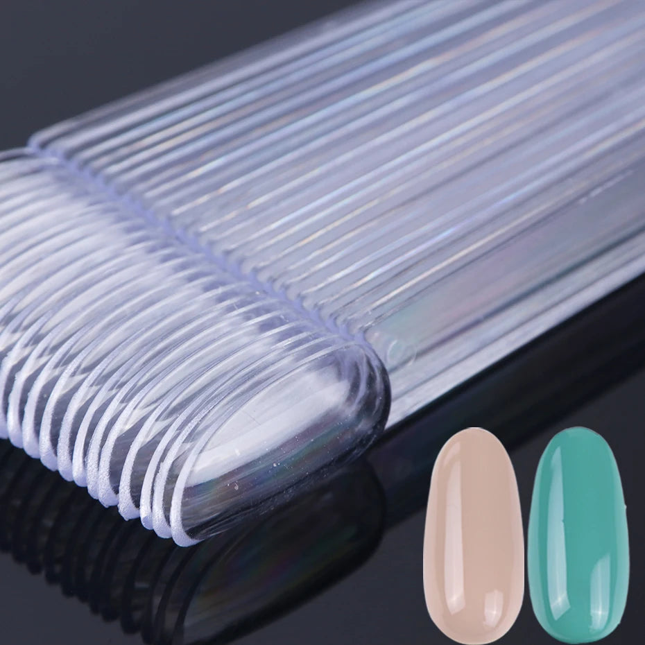50pcs Oval Nail Display Tips for UV Gel Swatching - Smarsty