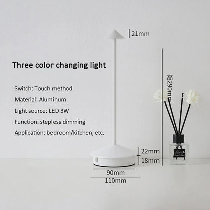 Rechargeable LED Touch Sensor Table Lamp with Dimming - Smarsty