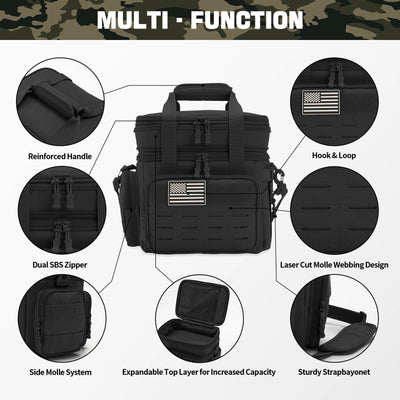 18L Expandable Tactical Lunch Box Insulated Cooler Bag - Smarsty