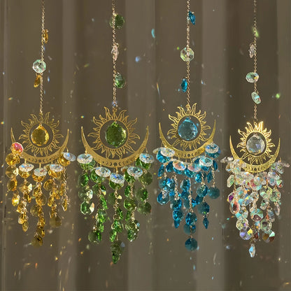 Crystal Sun Catcher Garden Set with Flame Moon Design - Smarsty