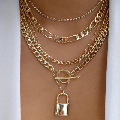Vintage Gold Boho Layered Necklace Set for Women - Smarsty
