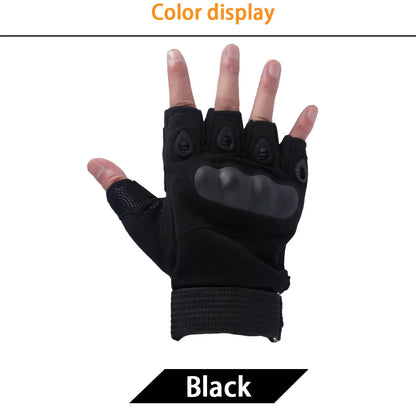 Tactical Hard Knuckle Fingerless Gloves for Combat - Smarsty