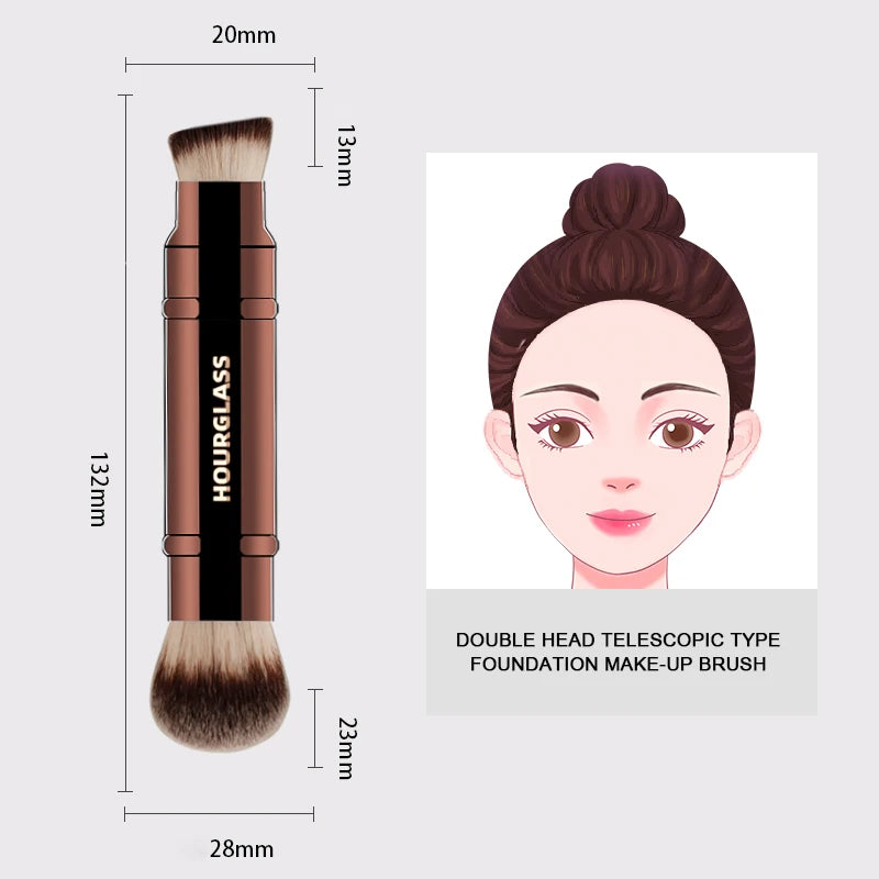 Hourglass No 26 Double Head Retractable Foundation Brush - Smarsty