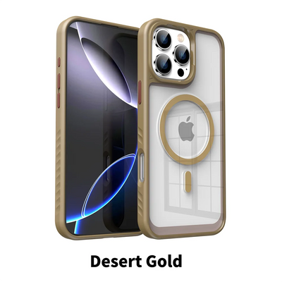 Luxury Acrylic Clear For Magsafe Magnetic Phone Case For iPhone 15 14 13 12 16 17 Pro Max Wireless Charge Bumper Protector Cover