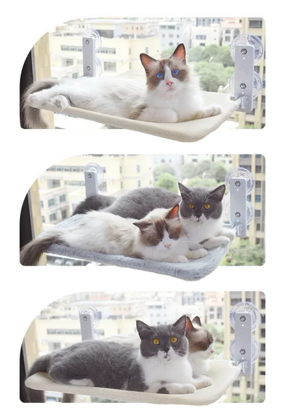 Cordless Cat Hammock With Suction Cups For Sunbathing - Smarsty