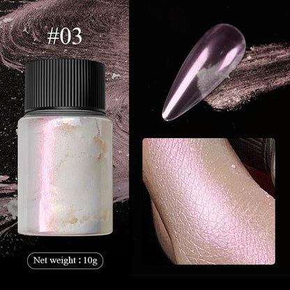 Aurora Pearl White Nail Glitter Powder for Stunning Designs - Smarsty