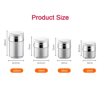 Airless Pump Jar for Makeup Lotion Refillable Container - Smarsty