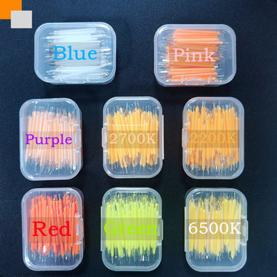 5~100PCS Per Box 3V 38mm LED Filament Multicolour COB Edison Bulb Lamp Incandescent Light Diodes Accessories Holiday Lighting - Smarsty