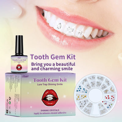DIY Teeth Gems Kit With Glues And Light Teeth Anti-drop Clear Precious Stone Jewelry Decoration Glittering Tooth Jewelry Kit - Smarsty
