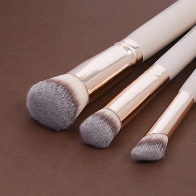 Maange 3Pcs Makeup Brushes With 2Pcs Powder Puffs Set - Smarsty