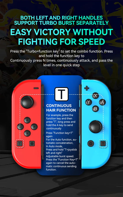 BT 5.2 RGB LED Joy Controller for Nintendo Switch - Smarsty