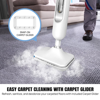 DayPlus Steam Mop & Detachable Steam Cleaner, 1500W Powerful Floor Steamer for Carpet Laminate Hardwood,2 Washable Pads, 400ml - Smarsty