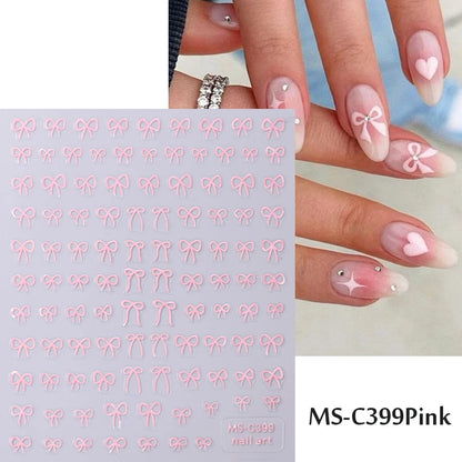 Mini Bowknot Nail Art Stickers for Creative Decoration - Smarsty