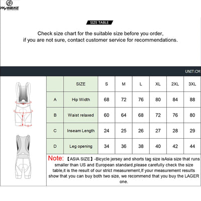 YKYWBIKE Cycling Bib Shorts Men Outdoor Wear Bike Ride 6 Hours Padded Riding Bib Tights Bicycle Men's Cycling Clothing Mtb Short by Smarsty