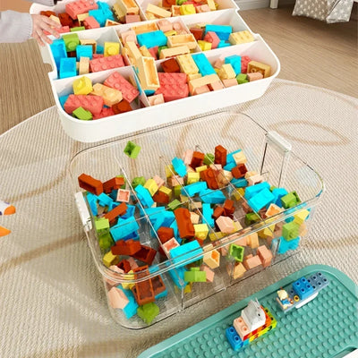 Plastic Lego Storage Box Children Jigsaw Puzzle Building Block Lego Container Classification Part Sort Box Kidroom Toy Organizer - Smarsty