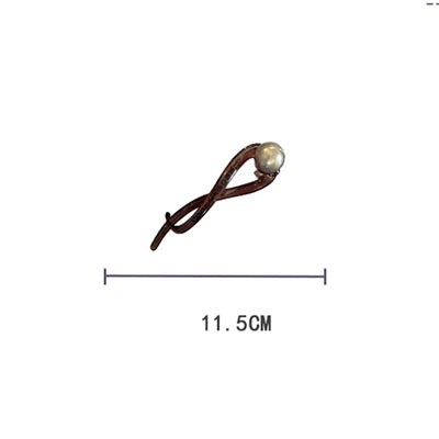 Twist Hair Clip with Imitation Pearl Design for Women - Smarsty