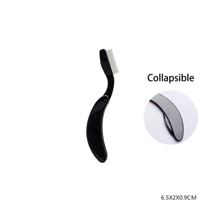 Black Foldable Eyelash Brush Comb for Perfectly Separated Lashes - Smarsty