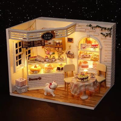 DIY Wooden Miniature Doll House Model Building Kits Small House Toy With Furniture For Children Gift Wooden Crafts Dollhouse by Smarsty