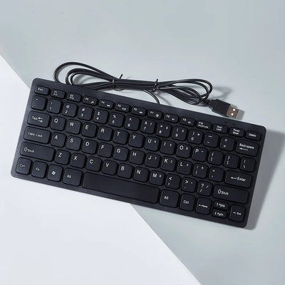 Ultra Thin USB 2.0 Wired Keyboard Mini 78 Keys Multimedia - Smarsty