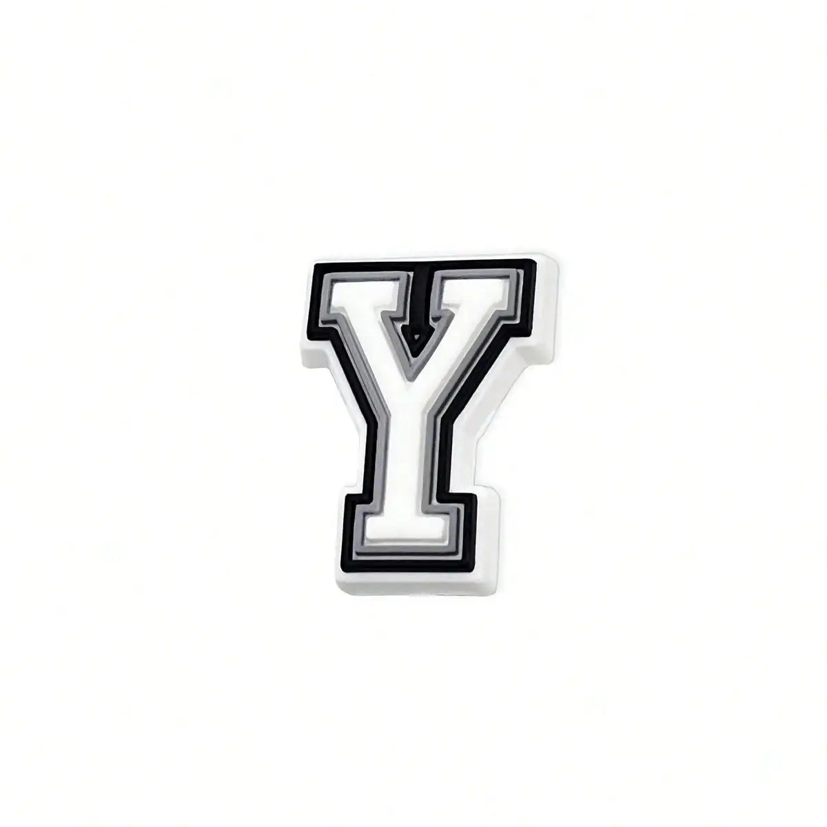 1pc Black White Alphabet Shoe Charm, PVC Shoe Accessory For Crocs, Wristband, Slipper,DIY Accessories Gifts For Holiday Party