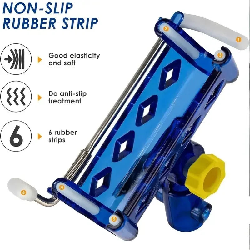 2-piece stainless steel fishing rod holder, 360° adjustable one-touch lock, reinforced nylon tip and tapered drill rod self-lock