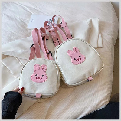 Canvas Baby Backpack Anti Lost Kids School Bag Bear Travel - Smarsty