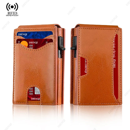 Carbon Fiber Rfid Credit Card Holder Men Wallets Anti Theft Slim Thin Wallet Luxury Cardholder Minimalist Wallet Purse Walet Bag - Smarsty