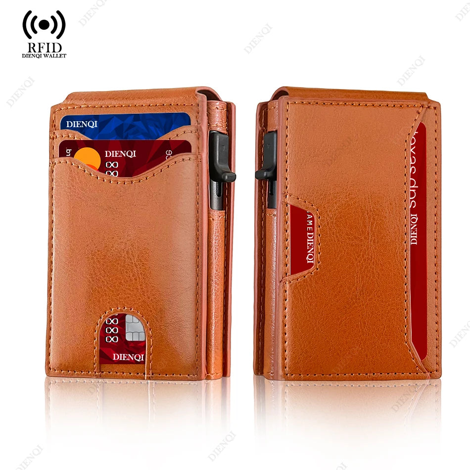 Carbon Fiber Rfid Credit Card Holder Men Wallets Anti Theft Slim Thin Wallet Luxury Cardholder Minimalist Wallet Purse Walet Bag - Smarsty