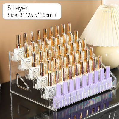 Acrylic Nail Polish Display Organizer Shelf Clear Design - Smarsty