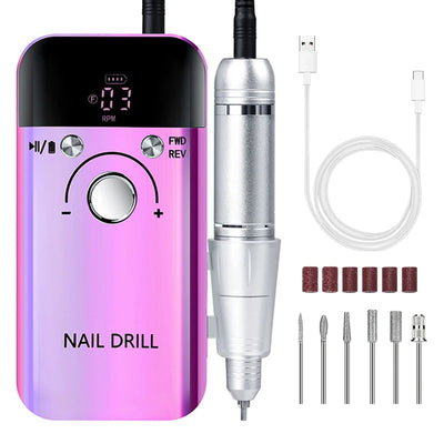 45000RPM Portable Nail Drill Machine for Low Noise Manicure - Smarsty