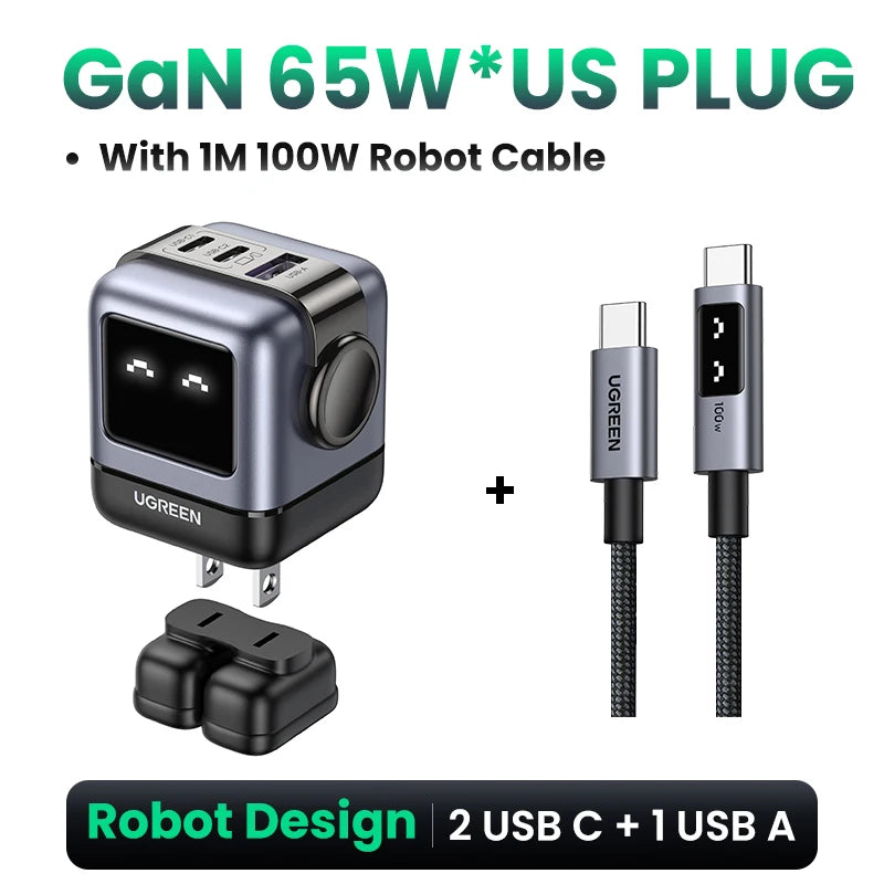 65W GaN Charger With PD3.0 PPS Fast Charge Compact Travel - Smarsty